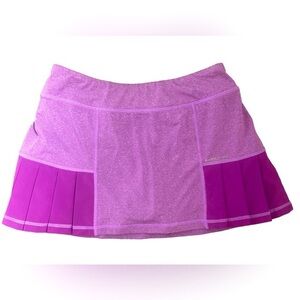 Head Skort -purple pleated, nylon polyester